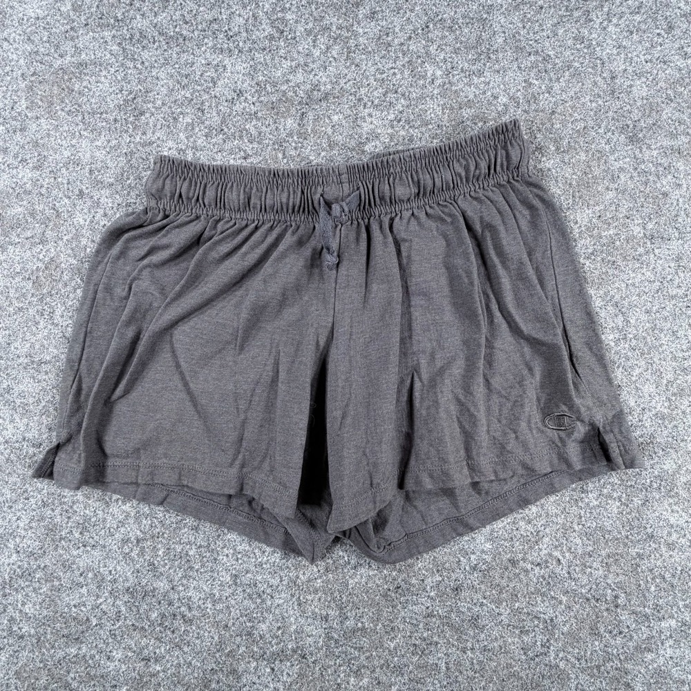 Champion Athletic Shorts Womens Medium Charcoal Gray Cotton Fitness Training